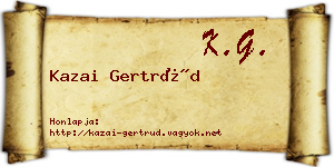 Kazai Gertrúd névjegykártya